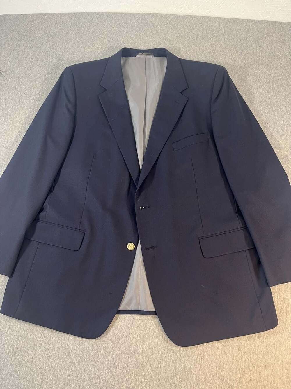 Mappelli de Milano 100% Wool Navy Blue Blazer Sport Coat Gold Buttons Size 48R